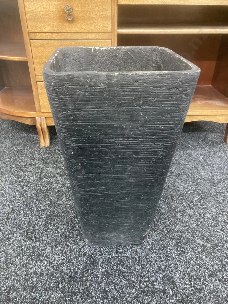 Garden Planter Painted Black. 49 x 29cm (As Found Condition) Image 1++