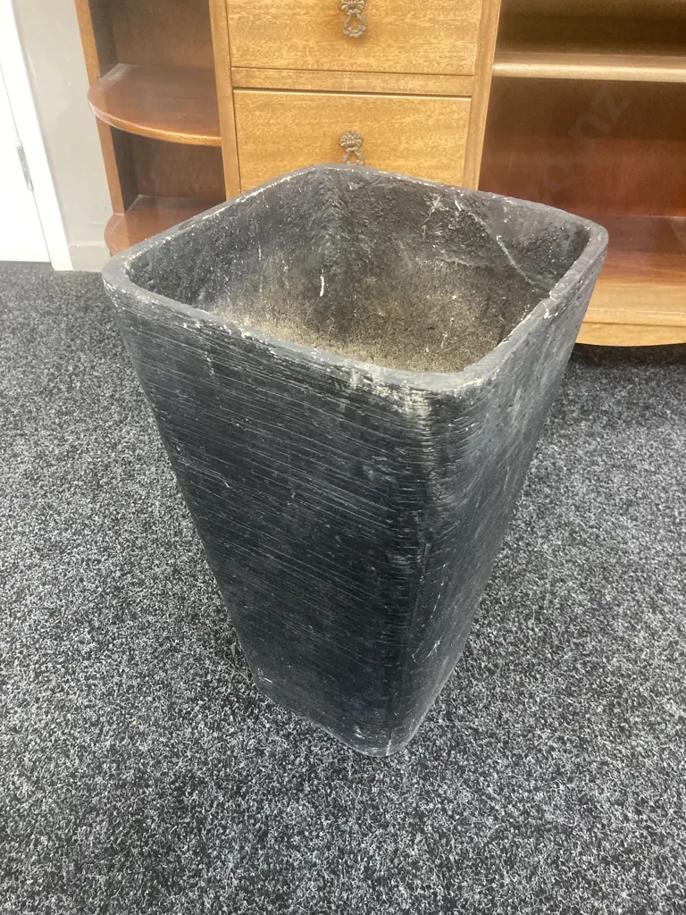 Garden Planter Painted Black. 49 x 29cm (As Found Condition) Image 1++