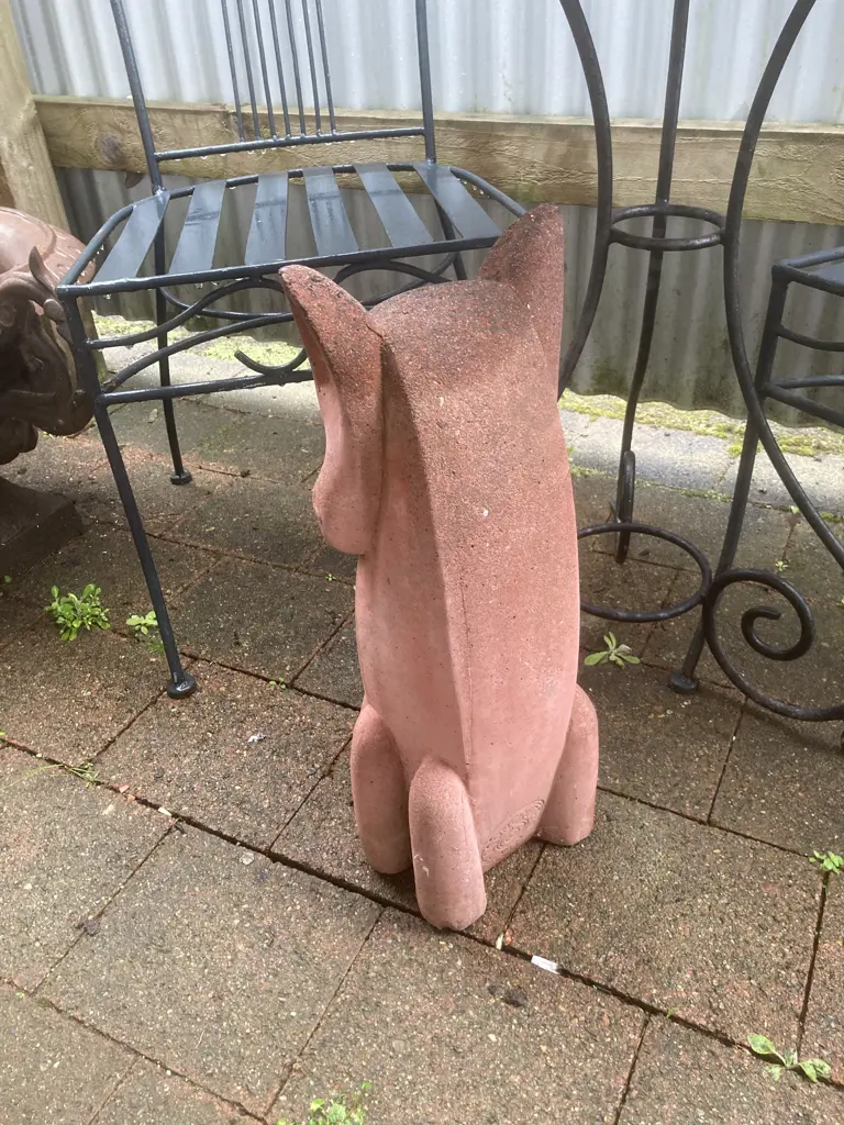Heavy Cat Garden Sculpture. H56cm Image 1++