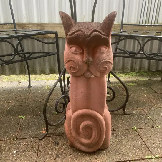 Heavy Cat Garden Sculpture. H56cm