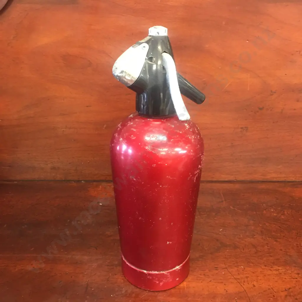 Vintage English Red Sparklets Soda /Syphon Bottle Image 1++