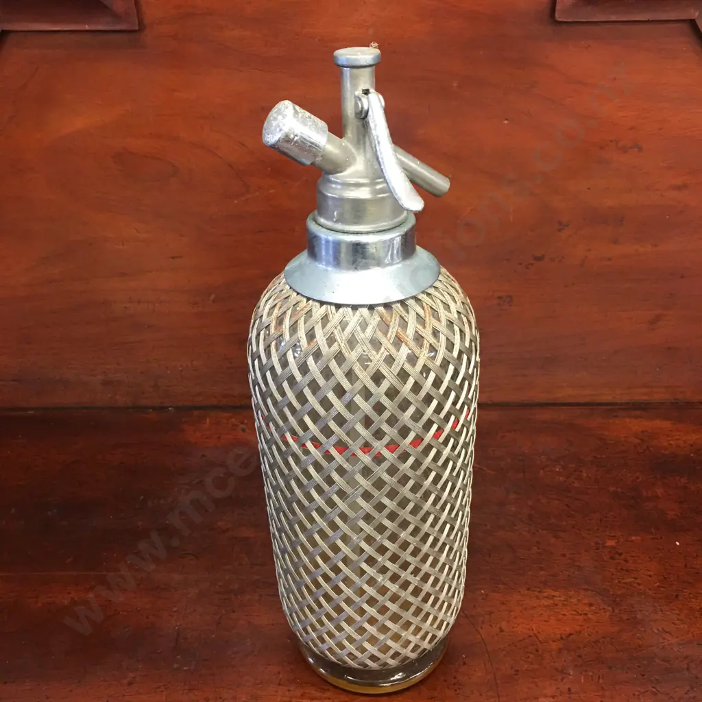 Vintage Sparklets Silver Mesh Soda Syphon Image 1++