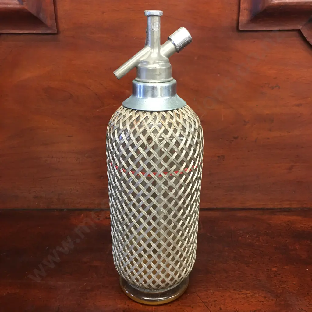 Vintage Sparklets Silver Mesh Soda Syphon Image 1++