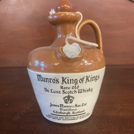 Munro's King of Kings Rare Old Whisky Decanter Circa 1970s