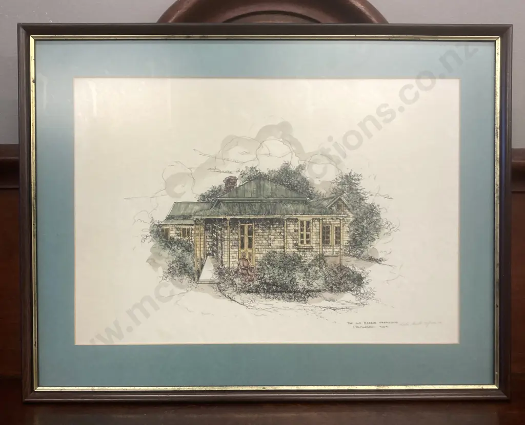 Katie Smith "The Old Barber Farmhouse, Palmerston North" Limited Edition Print 90/100 Signed & Dated 78. 47 x 62cm Image 1++