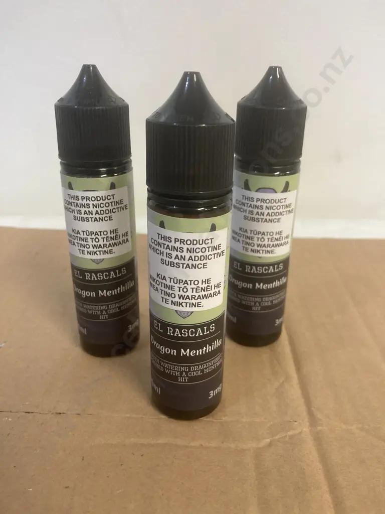 Lot of 3 x 600ml Dragon Menthilla Vape Juice Image 1++