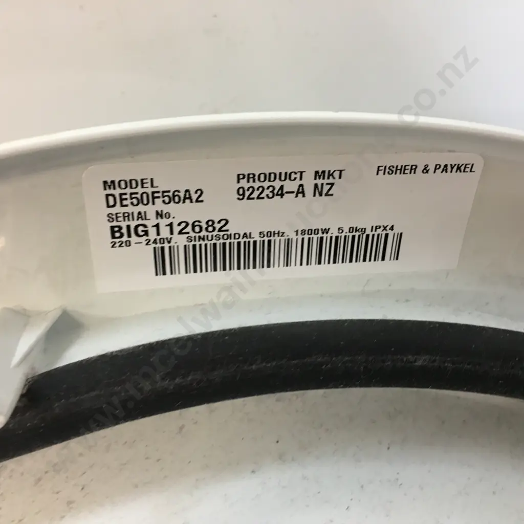 Fisher & Paykel Aerologic 5Kg Dryer, Model DE50F56A2, #BIG112662 Image 1++