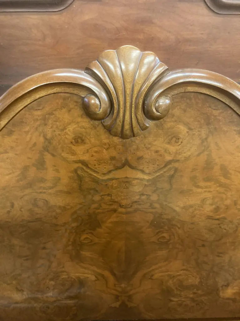 Burr Walnut Kingsize Headboard. 127 x 166cm Image 1++