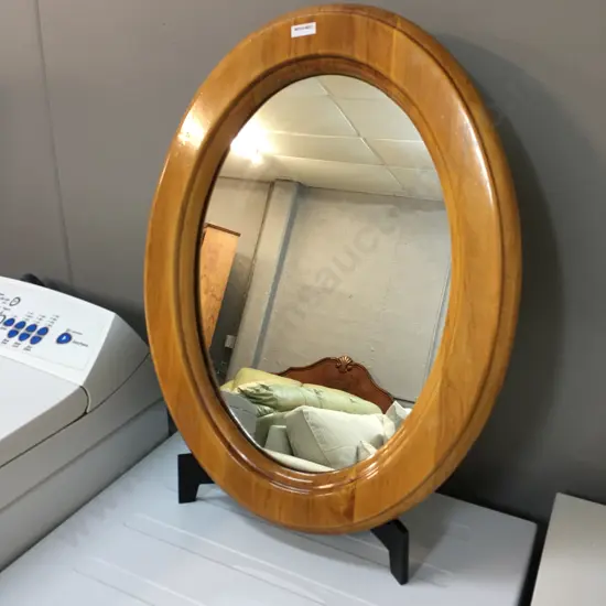 Rimu Framed Oval Mirror. 63 x 49cm