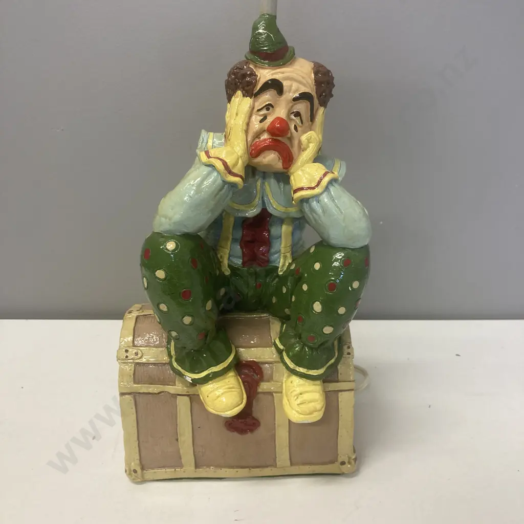 Vintage Clown Lamp (As Found Condition) 40cm Image 1++