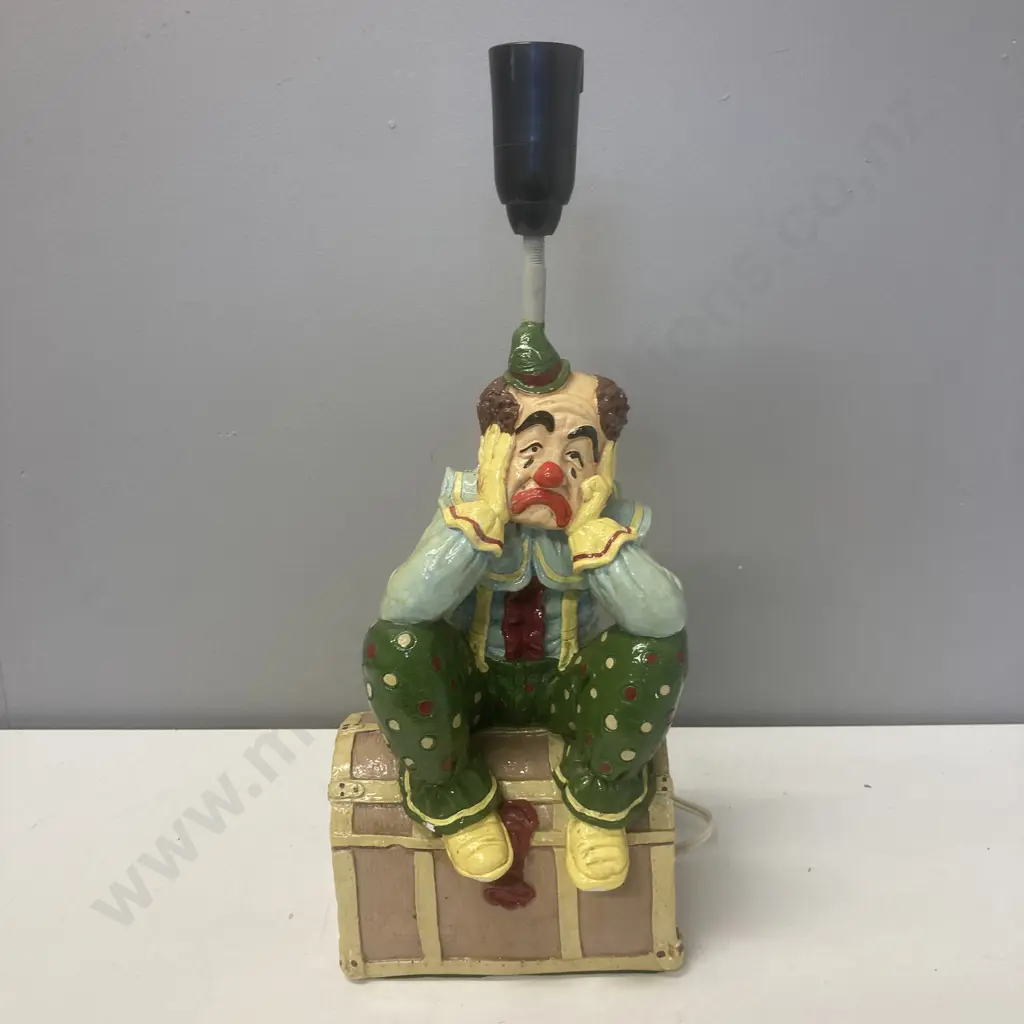 Vintage Clown Lamp (As Found Condition) 40cm Image 1++