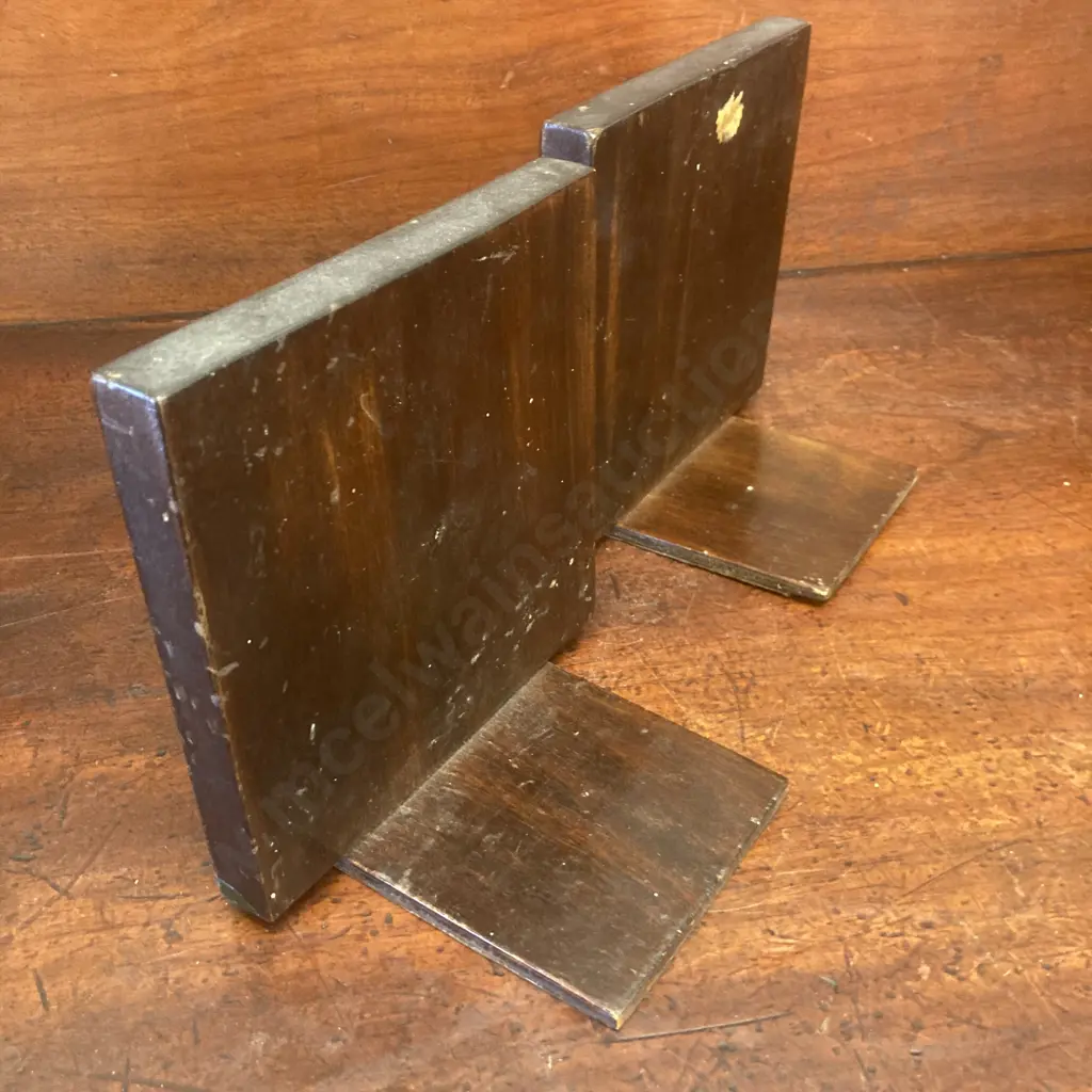 Vintage Hand Painted Dancing Russian Cossack Bookends & Pair of Hand Painted Turned Wooden Candlesticks. H40cm Image 1++
