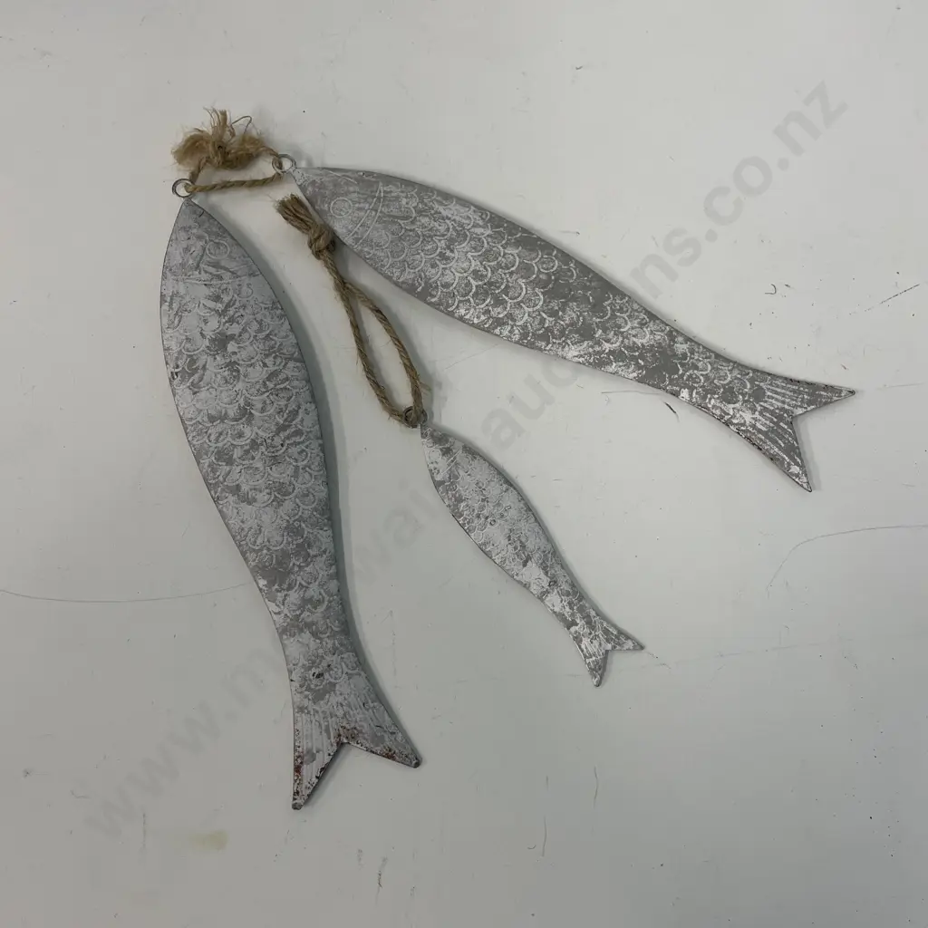 Ornamental Metal Fish on Rope Image 1++