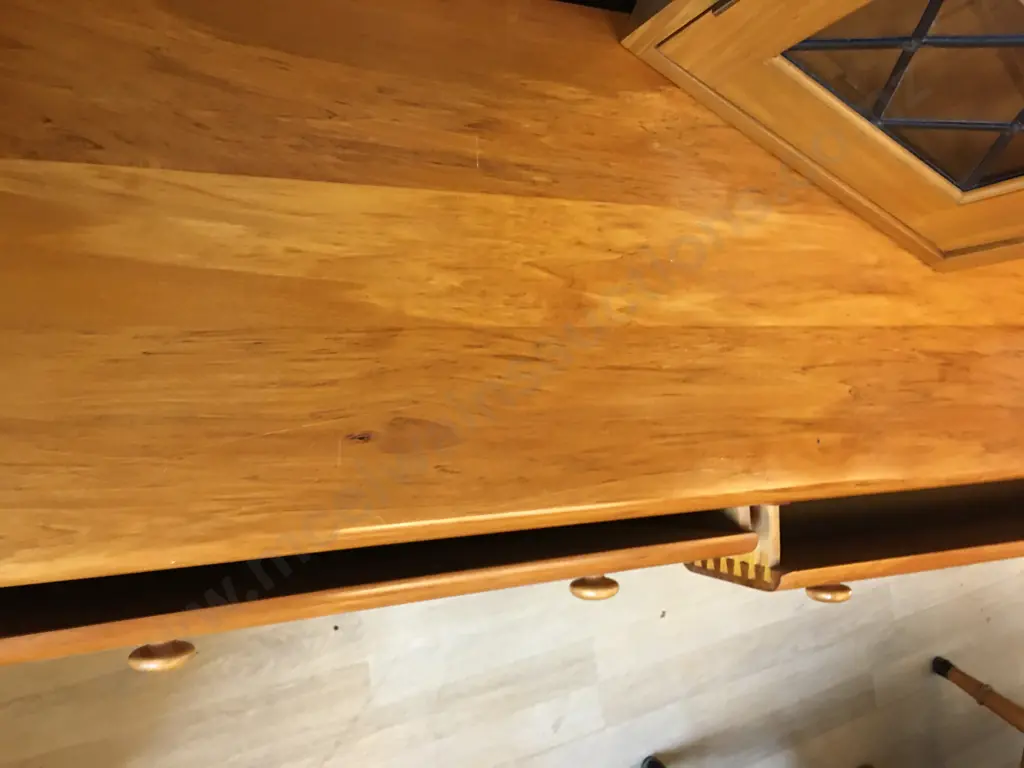 Rimu 6 Drawer Lowboy With Colonial Knob Handles. H66 W118 D37cm Image 1++