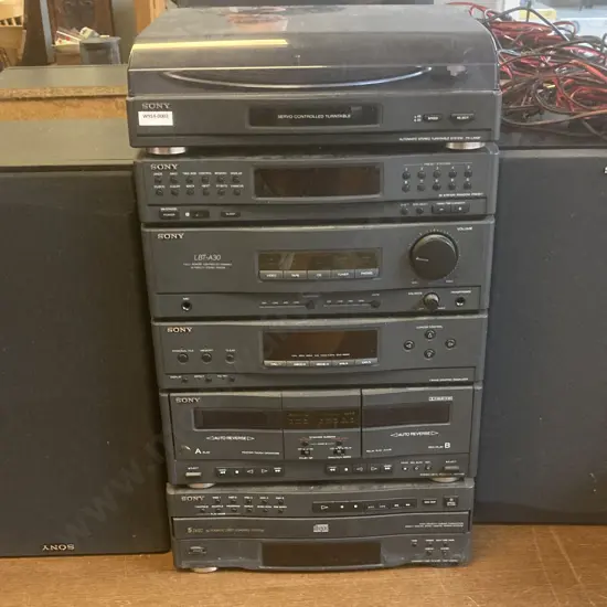 Sony Stereo System LBT-A30 With Turntable PS-LX4QP, 2 Speakers (No Remote)