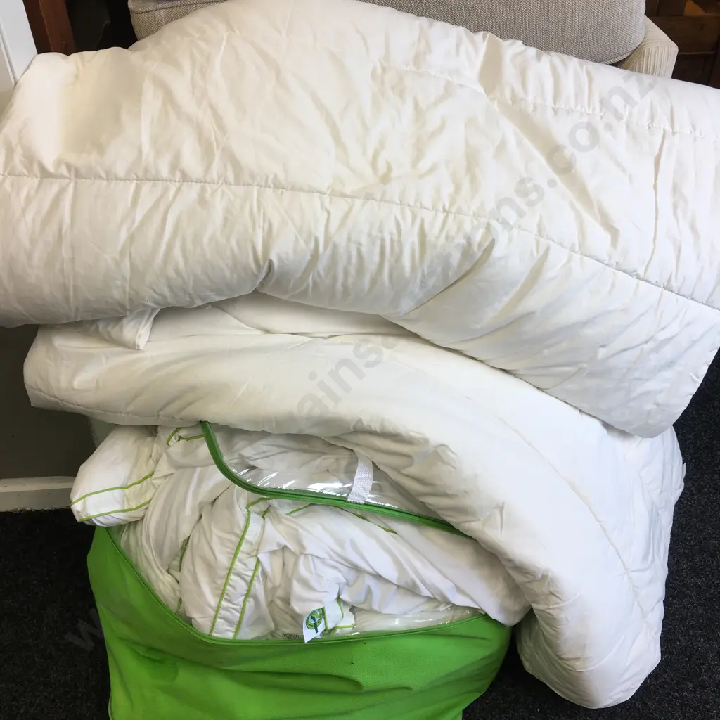 Green First Queen Size Mattress Protector, With Duvet Inners x2  Image 1++