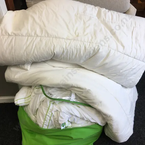 Green First Queen Size Mattress Protector, With Duvet Inners x2 