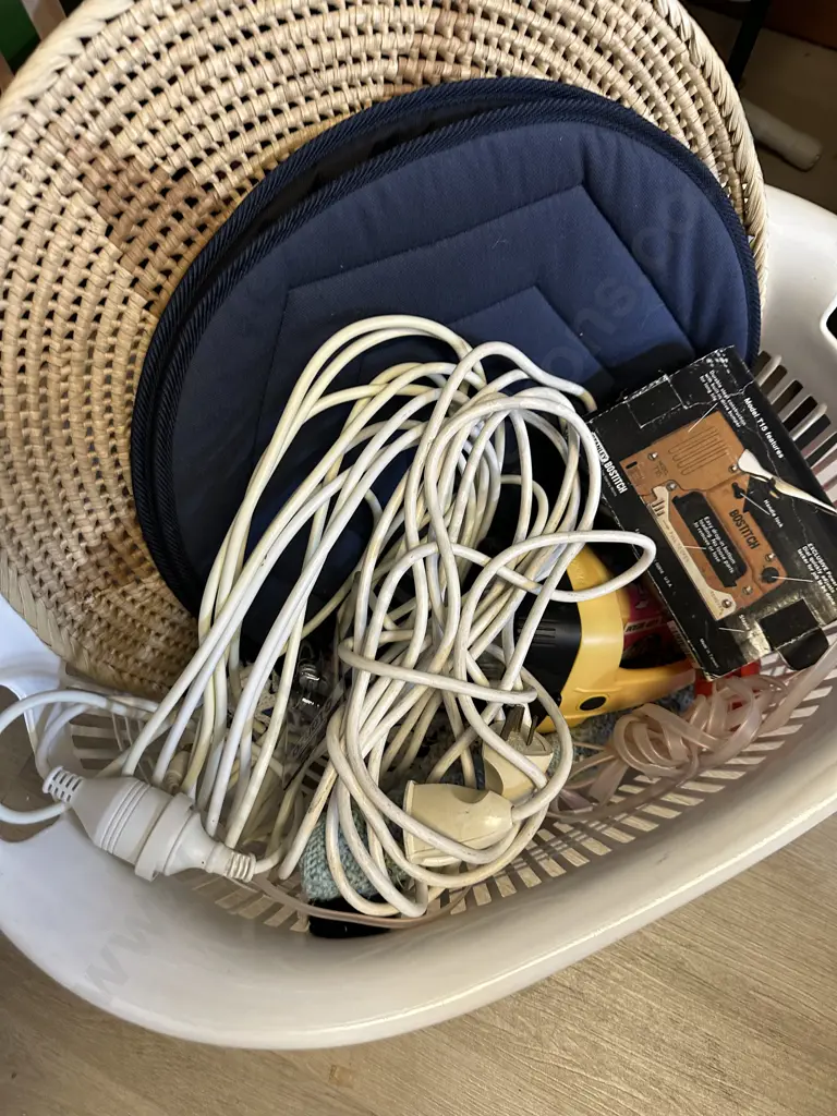 Ironing Board, Wine Rack Laundry Basket & Sundries Image 1++