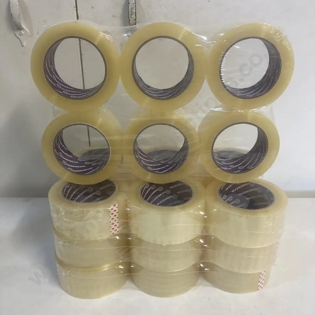 PrimePac Maestro Packaging Tape 48mmx100m, 24 Clear Rolls Image 1++