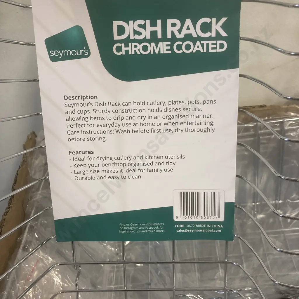 Seymours Dish Rack Chrome Coated Box of 12 Image 1++
