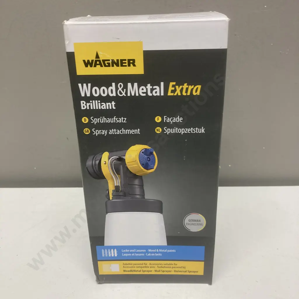Wagner 600ml Wood&Metal Extra Brilliant Spray Attachment Boxed Image 1++