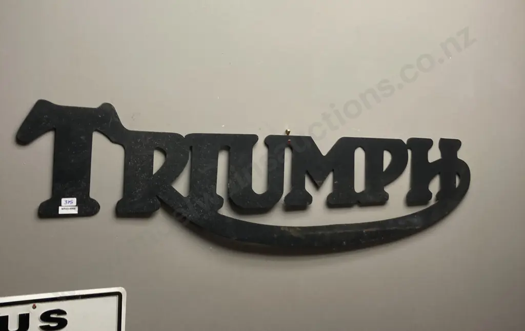Triumph Logo Cut Out Steel Wall Art. 1m Image 1++