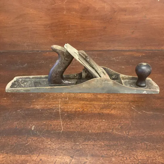 Vintage Stanley Bailey No 6 Wood Plane, Sweet Heart Logo (c 1921-1935), Made in Canada, 18" Long, Rosewood Handles