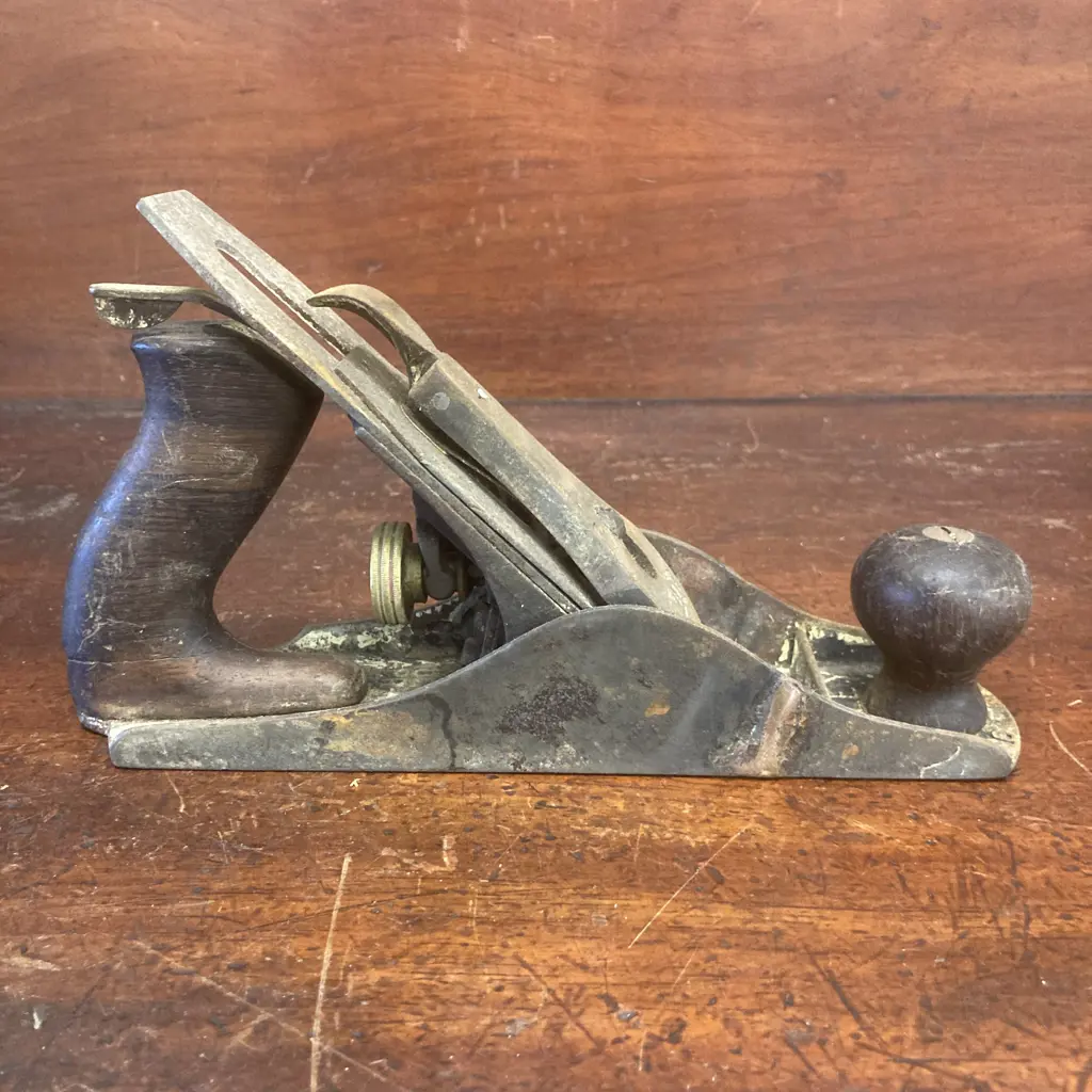 Vintage Stanley Bailey No 3 Hand Plane With Corrugated Bottom, Type 11 (c 1910-1918) Been Repaired Image 1++