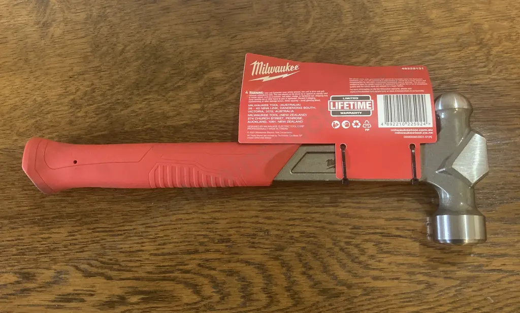 New Milwaukee 24oz Steel Ball Peen Hammer Image 1++