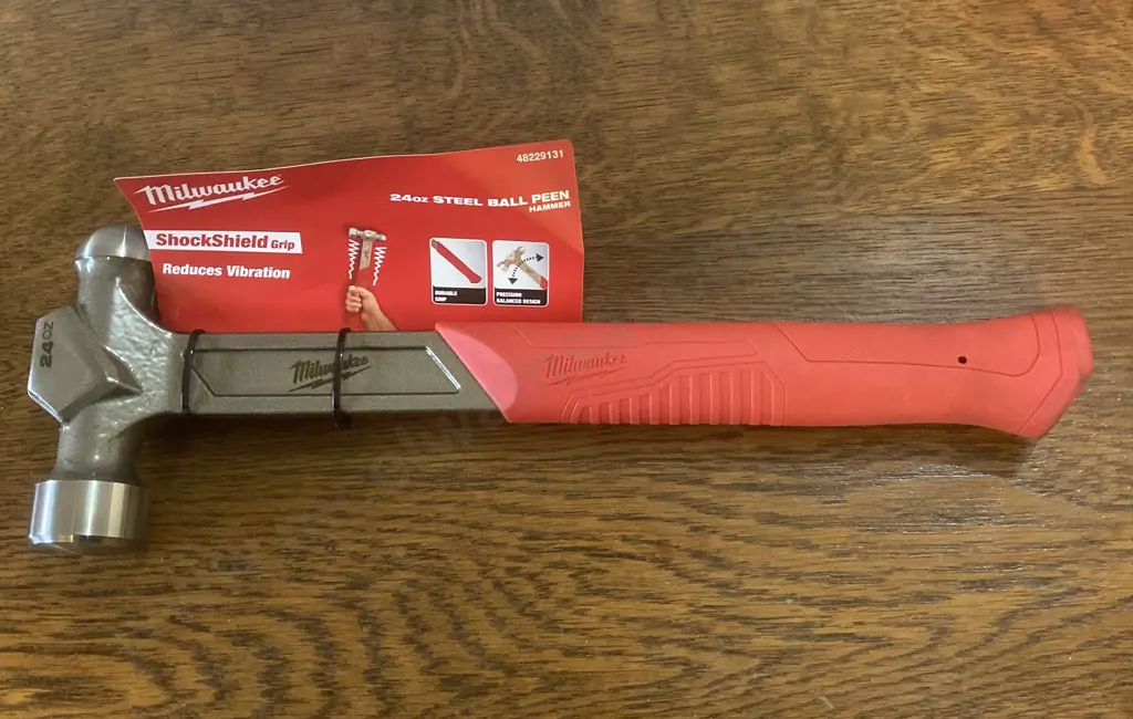 New Milwaukee 24oz Steel Ball Peen Hammer Image 1++