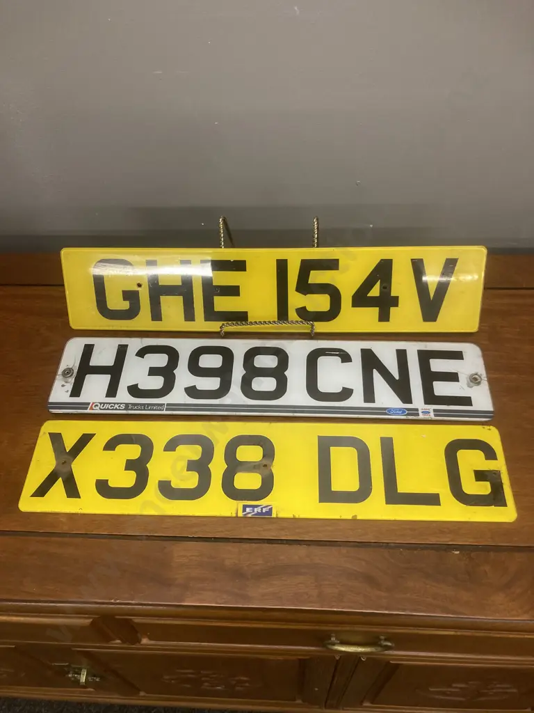 Vintage English Car Number Plates Image 1++