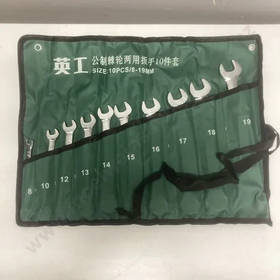 New 10 Pce Ratchet Ring Spanner Set - 8-19mm