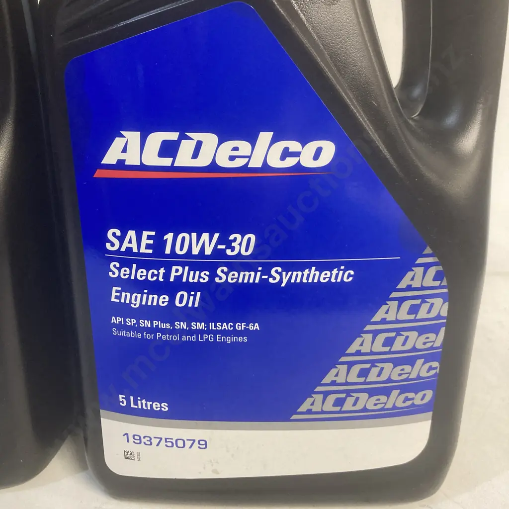 ACDelco SAE 10W-30 Select Plus Semi-Synthetic Engine Oil, 4 x 5 Litres Image 1++