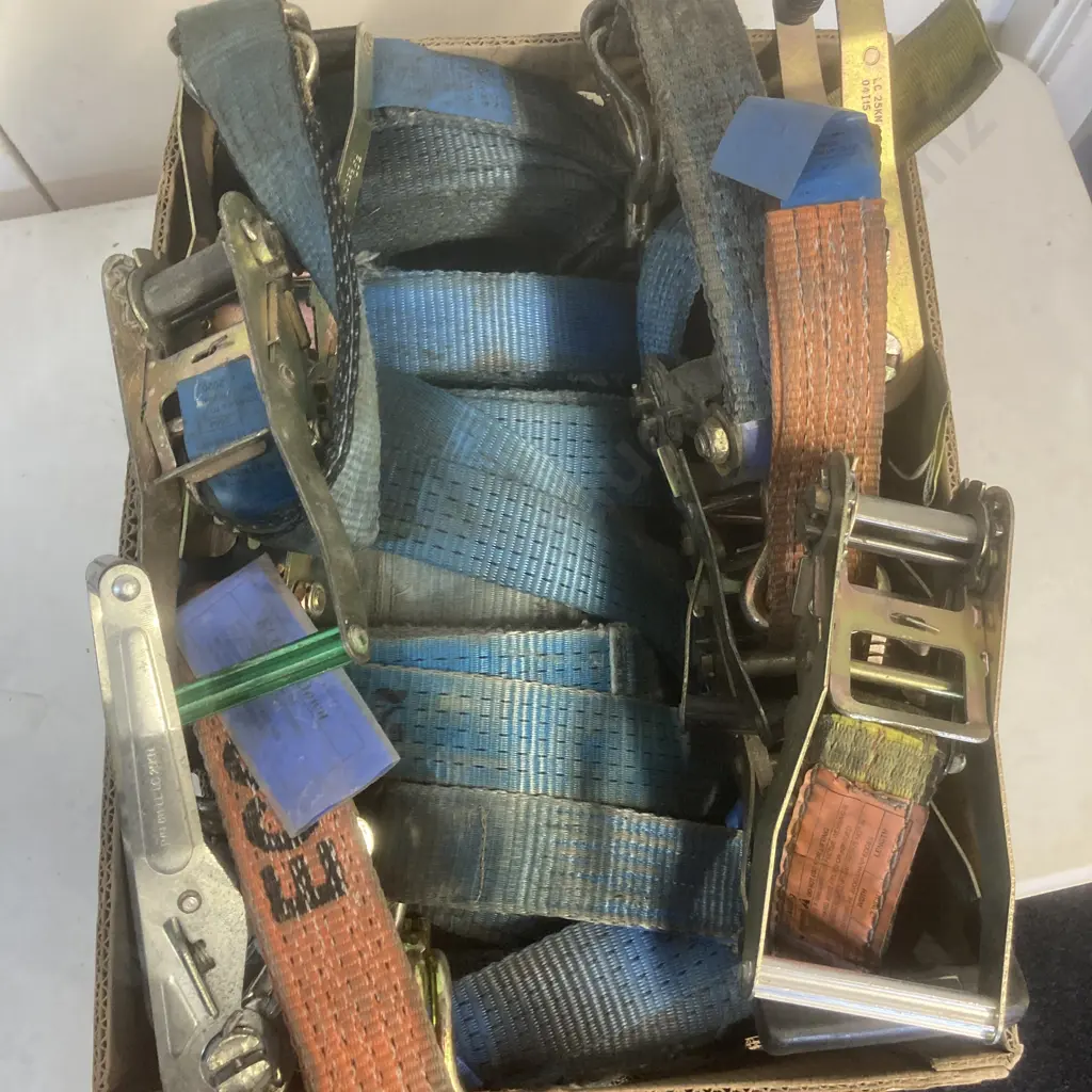 Box Lot Assorted Ratchet Tie Downs Image 1++