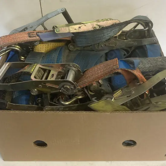 Box Lot Assorted Ratchet Tie Downs