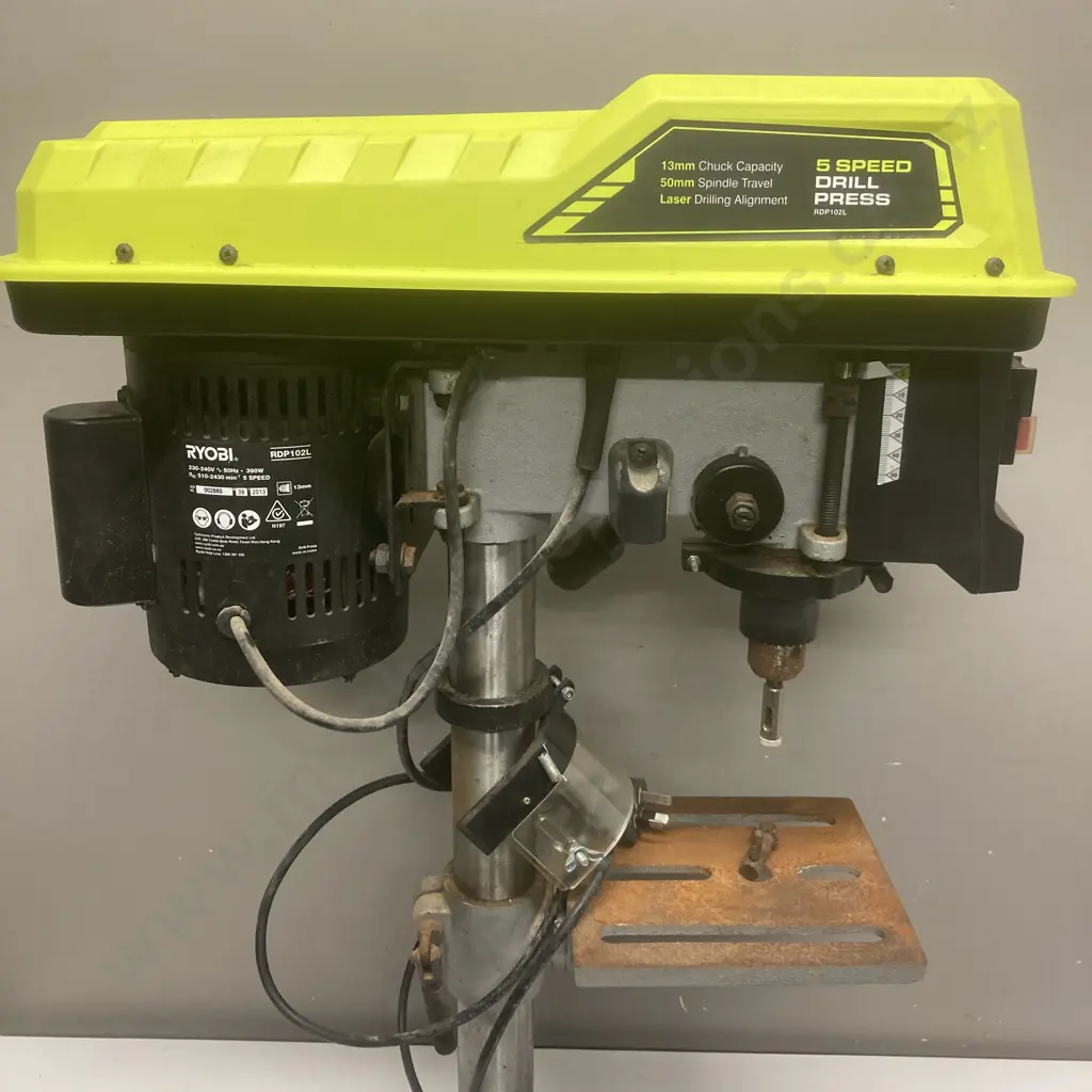 Ryobi RDP102L 5 Speed Drill Press With Laser, 13mm Chuck Image 1++