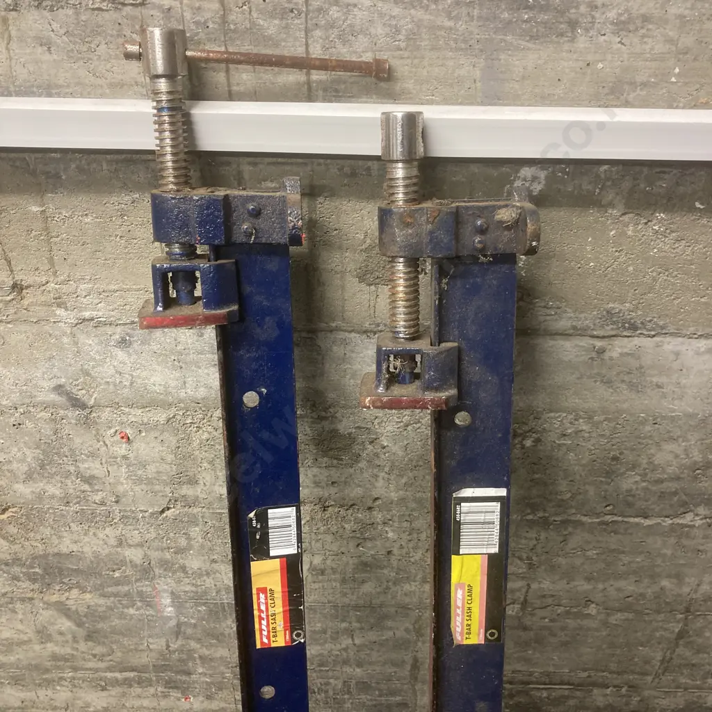 Pair of Fuller T-Bar 1200mm Sash Clamps (As Found) Image 1++