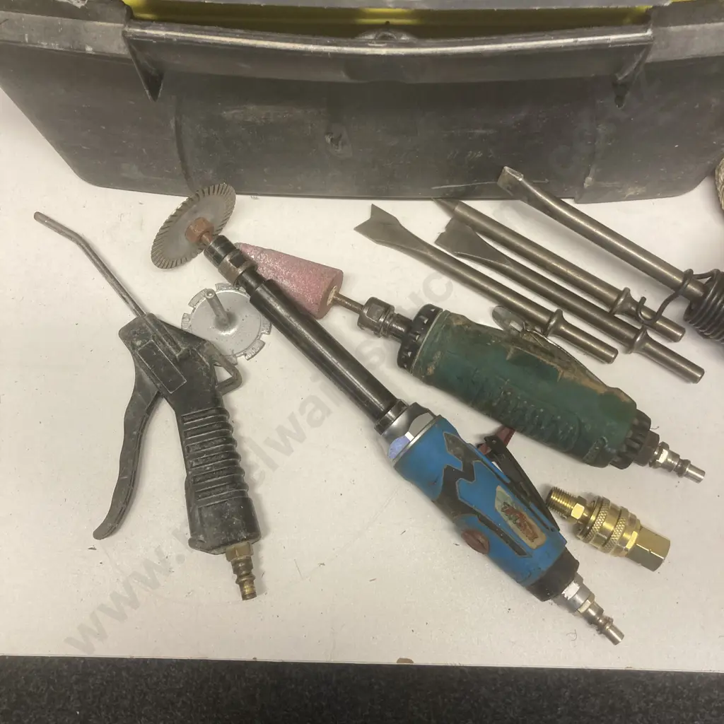 ToolShed Long Nose Air Die Grinder, Black Ridge Air Hammer & Chisels, Air Dremel, Air Grinder, Etc With Stanley Toolbox Image 1++
