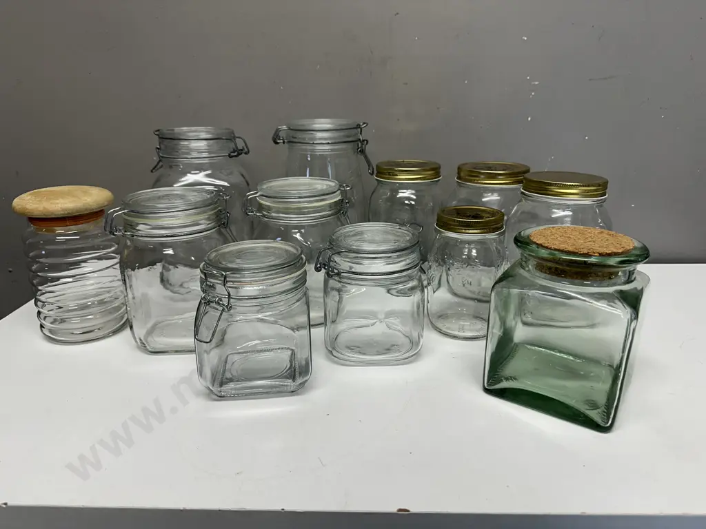 Assorted Glass Jars Image 1++