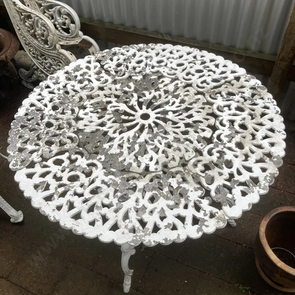 Cast Aluminium Outdoor Table. 65 x 100cm Image 1++