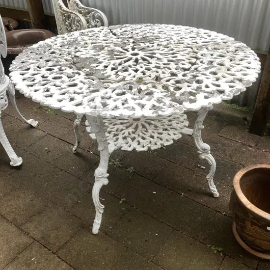 Cast Aluminium Outdoor Table. 65 x 100cm