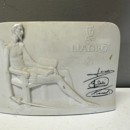 Vintage Signed LLadro Figurine 'Don Quixote' Society Plague