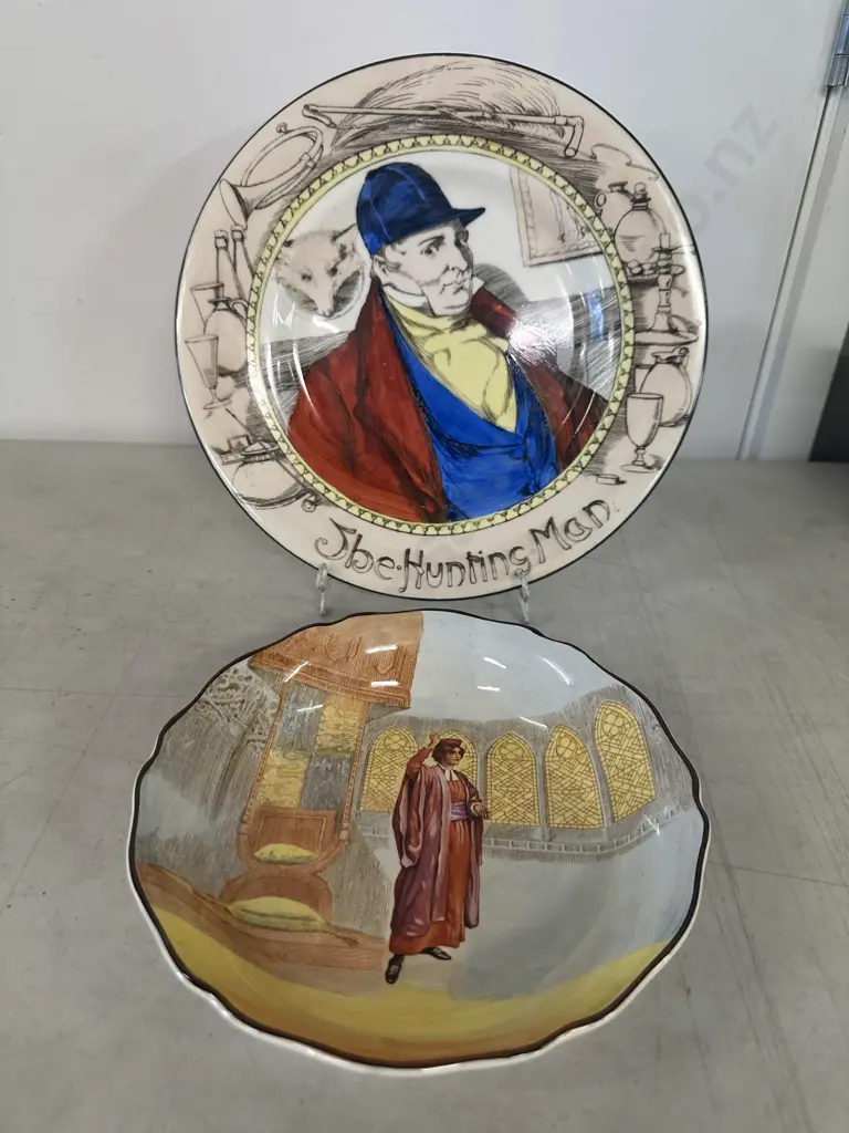Royal Doulton Series Ware Collectors Plate - The Hunting Man & Royal Doulton Shakespearean Portia Bowl D3596 Image 1++