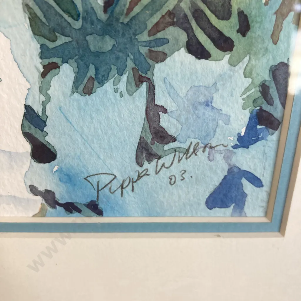Philippa Wilson 03 Framed Watercolour, Signed. 63 x 49cm, Glazed Framed Image 1++