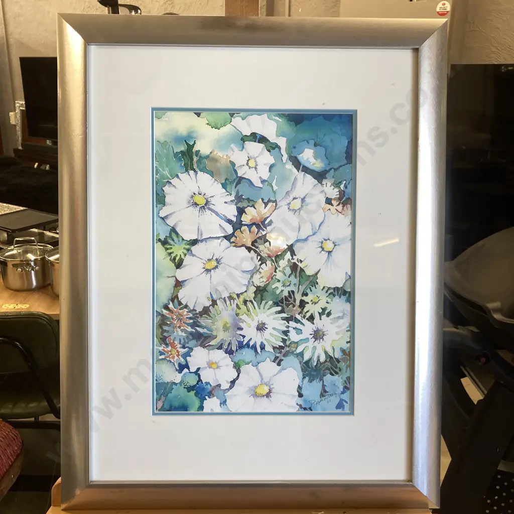 Philippa Wilson 03 Framed Watercolour, Signed. 63 x 49cm, Glazed Framed Image 1++