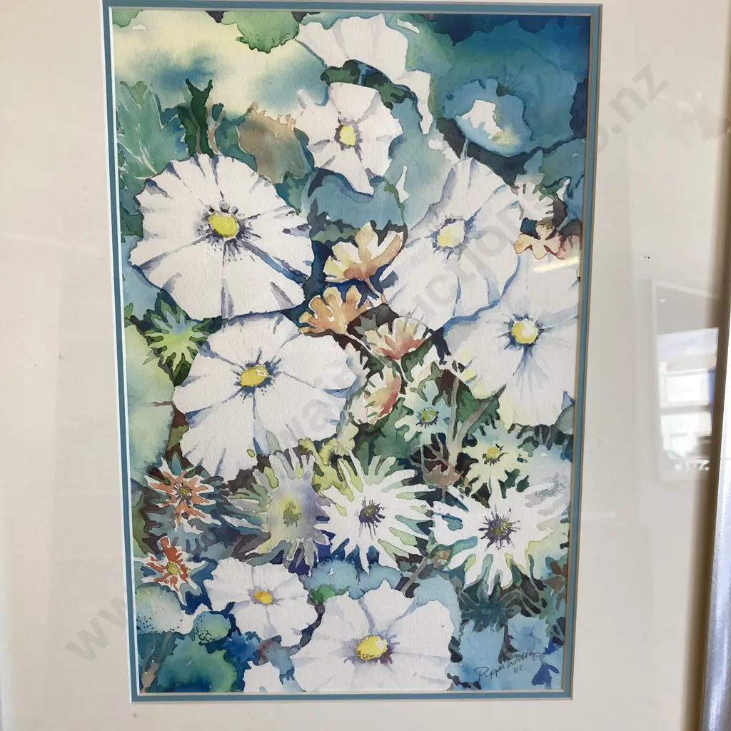 Philippa Wilson 03 Framed Watercolour, Signed. 63 x 49cm, Glazed Framed Image 1++