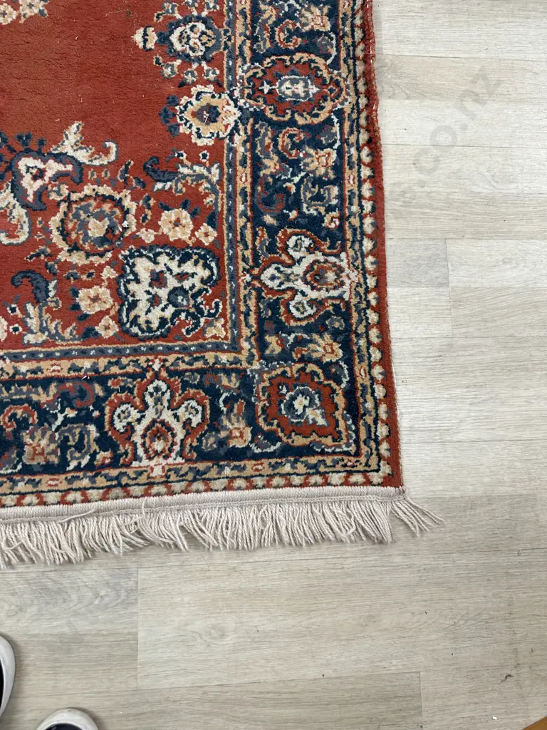 Floor Rug - 163 x 235cm Terracotta / Blue Image 1++