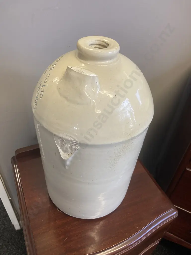Stoneware Crock - Kempthorne & Prosser Wanganui Sulphuric Acid (As Found Condition). H43cm Image 1++