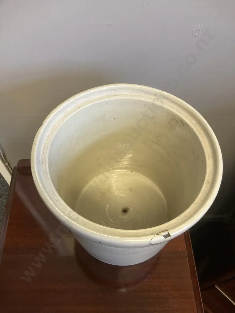 Vintage Stoneware Crocks (As Found Condition) 26 x 27cm & 18 x 13cm Image 1++