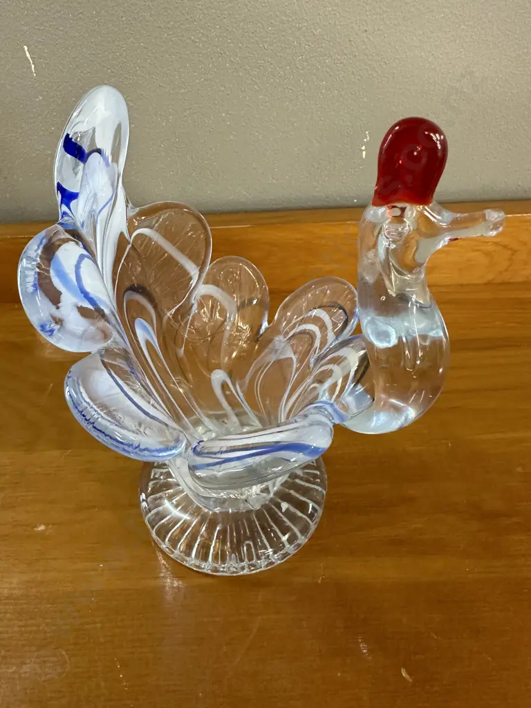 Art Glass Rooster. H16cm Image 1++